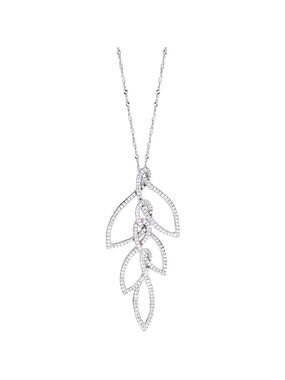 MORELLATO Italy Silver Leaf Pendant Necklace